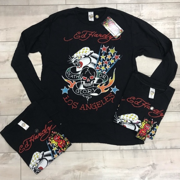 Ed Hardy Death or Glory size S black tee - Picture 3 of 7